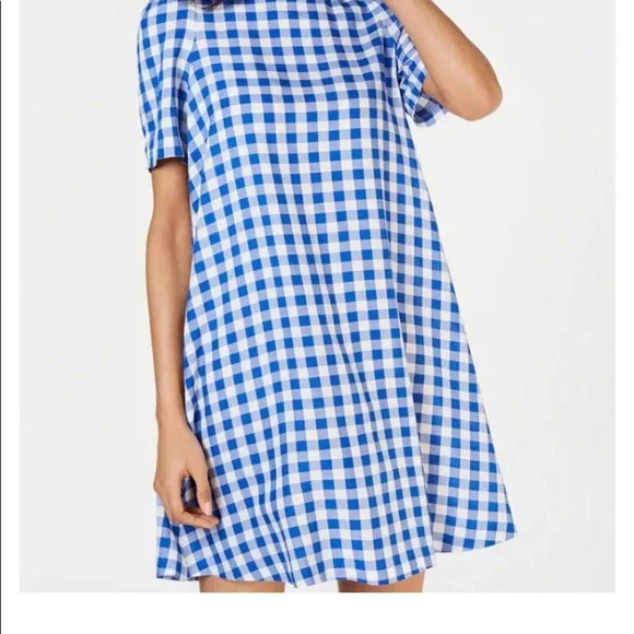 blue dress for baby girl Aster Dress White Sky Blue Midi Dress 2 / White/Sky Blue / Tie Dye Gingham Musola main image 1